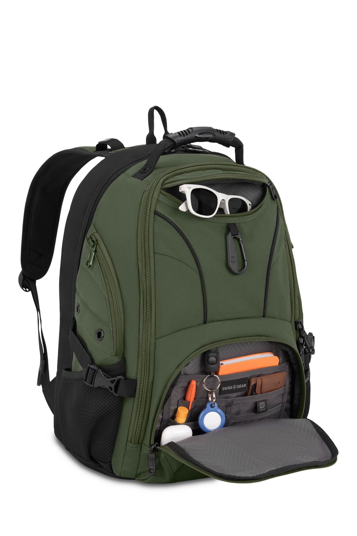 SWISSGEAR 1900 ScanSmart Laptop Backpack - Evergreen/Black - 05