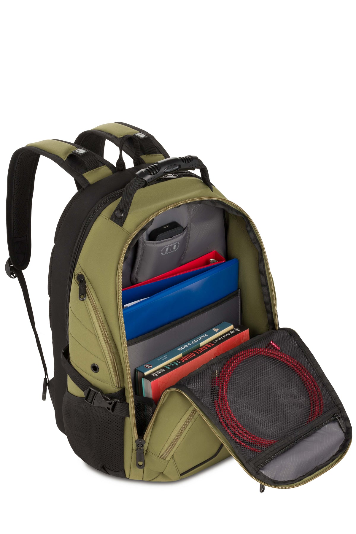 SWISSGEAR 1900 ScanSmart Laptop Backpack - Olive Green - 06