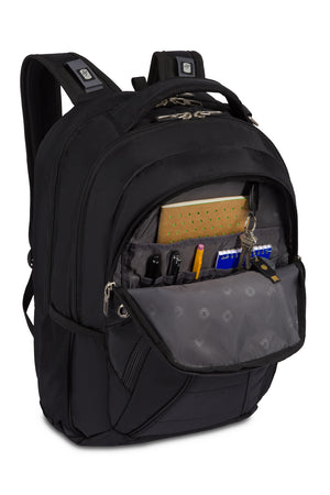 Swissgear 1908 ScanSmart Backpack with third organizer zip compartment with key clip and divider pockets 