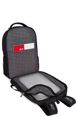 Swissgear 1908 ScanSmart Backpack with lay-flat, ScanSmart design with designated 17” laptop compartment 