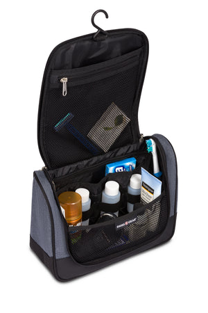 Swissgear 2379 Dopp Kit Large internal mesh pocket under opening with built-in hanging hook