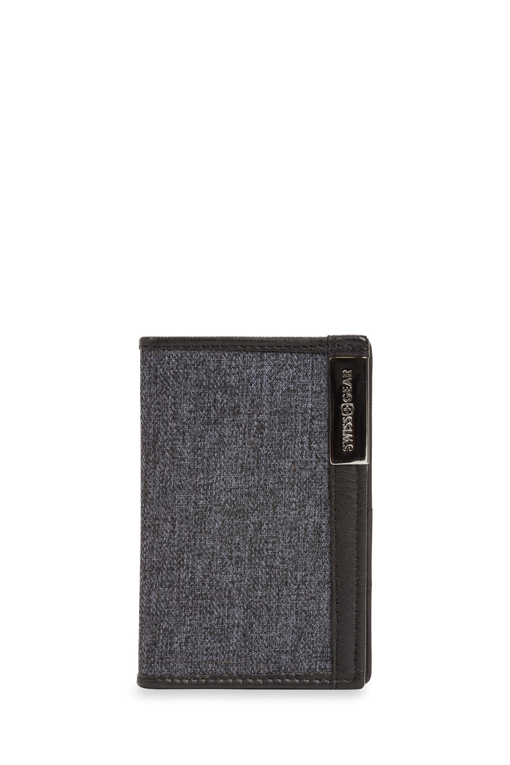 Swissgear RFID Bifold Wallet - Heather Gray/Black Leather 