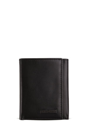 Swissgear Napa Leather Trifold Wallet - Black/Black