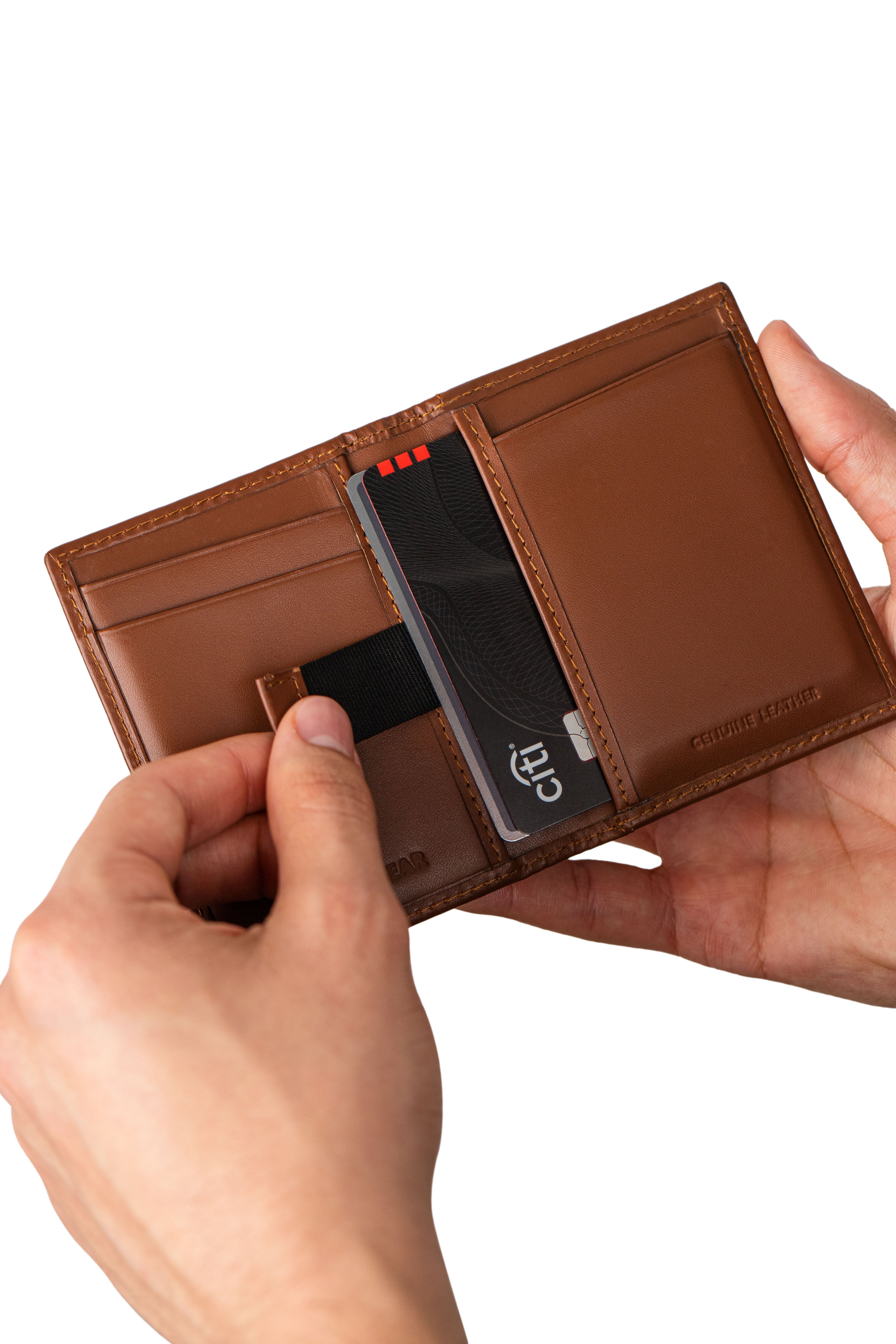 SWISSGEAR Slymn BiFold Wallet Card Holder - Tan Brown - 06