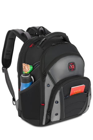 Wenger Synergy 16 inch Laptop Backpack - Black/Gray CaseBase stabilizing platform keeps the bag standing upright