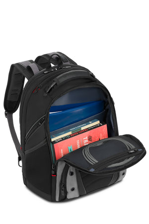 Wenger Synergy 16 inch Laptop Backpack - Black/Gray Reinforced soft-grip grab handle for easy carrying