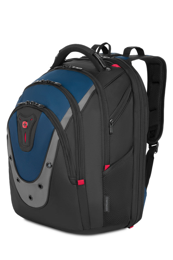 Wenger Ibex ScanSmart Laptop Backpack in Black/Blue/Grey