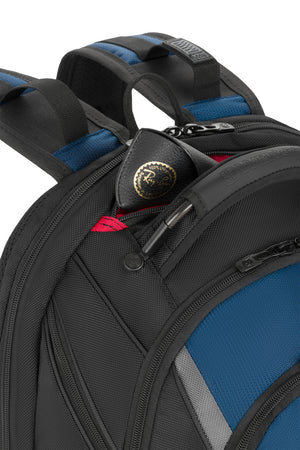 Wenger Ibex 17 inch Laptop ScanSmart Backpack - Black/Gray/Blue