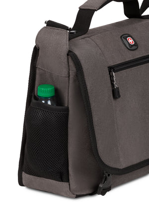 Wenger Zinc 14 inch Messenger Bag Side mesh pocket for a water bottle or a snack
