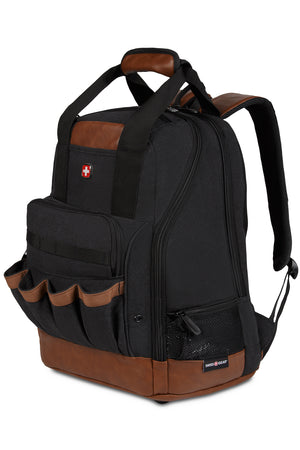 SWISSGEAR 2767 Work Pack Tool Backpack - Canvas Black Brown