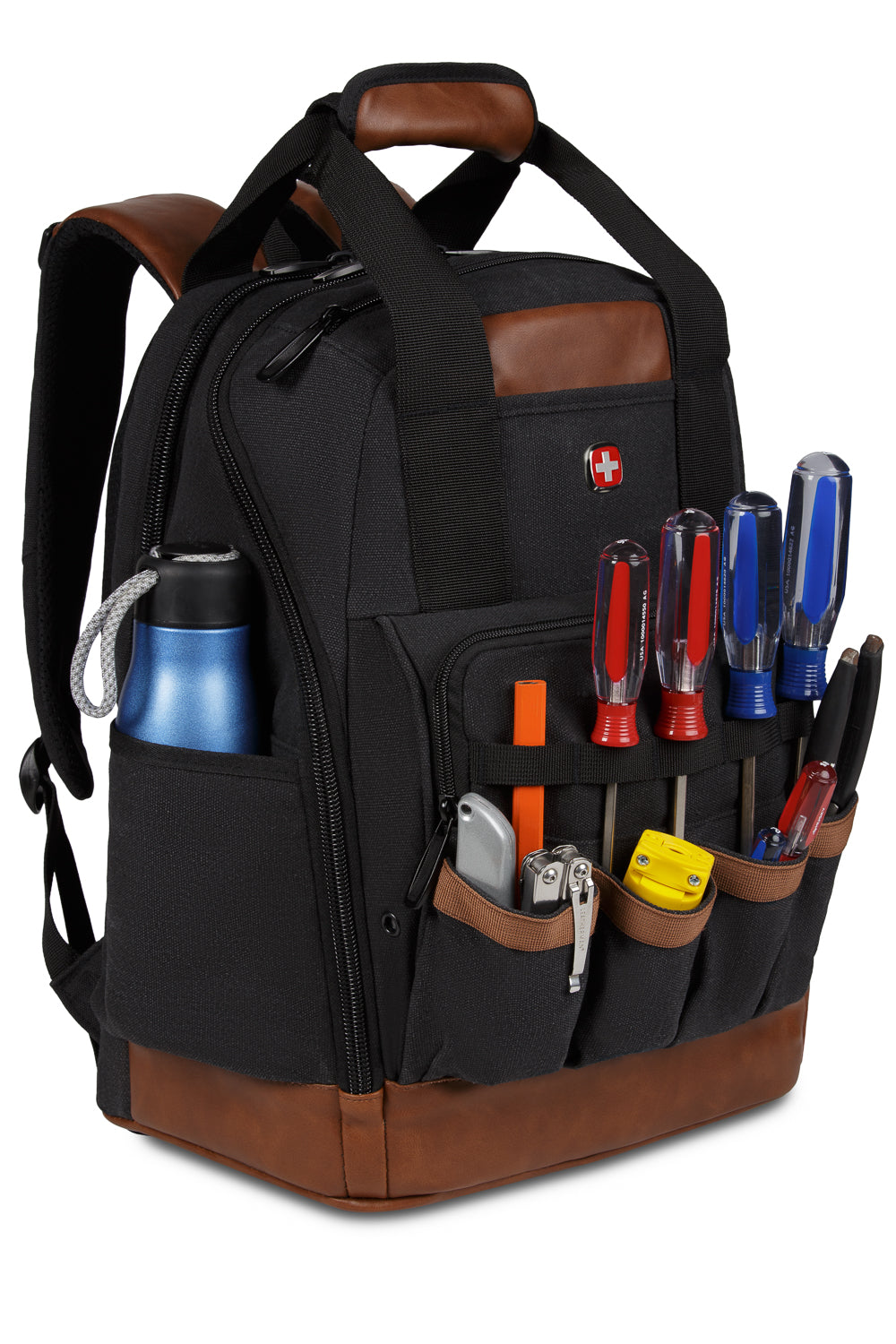 ザック SWISSGEAR Work Pack Tool Backpack in Black/Tan