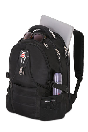 Swissgear 2769 ScanSmart Laptop Backpack Side-access mesh pockets offer convenient water bottle storage