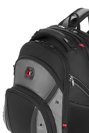 Wenger Synergy Pro 16 inch Laptop Backpack - Black/Gray Grab handle is reinforced with steel wire for durability