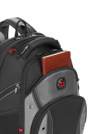 Wenger Synergy Pro 16 inch Laptop Backpack - Black/Gray 3 additional front- and side-zippered pockets provide extra storage and organizing options
