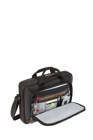 Wenger Platform 16 inch Laptop Slimcase Essentials organizer keeps power cords, chargers and business cards neat and accessible