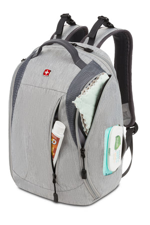 Swissgear 3530 Diaper Backpack Side baby wipe pocket for complete on the go accessibility