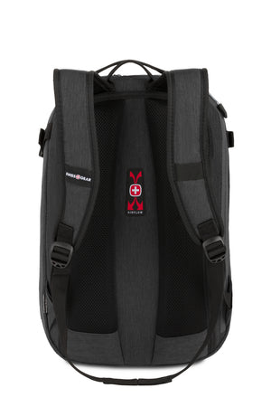 Swissgear 3555 Hybrid Laptop Backpack - Gray Padded, Airflow back panel with mesh fabric for superior back ventilation and support