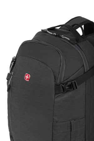 Swissgear 3555 Hybrid Laptop Backpack - Gray Side compression straps to tighten down the load