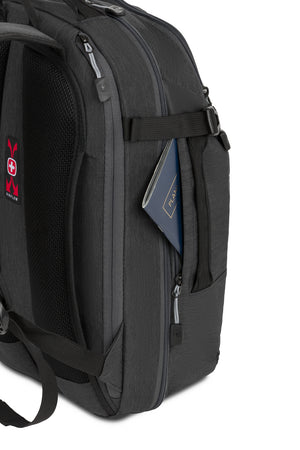 Swissgear 3555 Hybrid Laptop Backpack - Gray Hidden side zip pocket