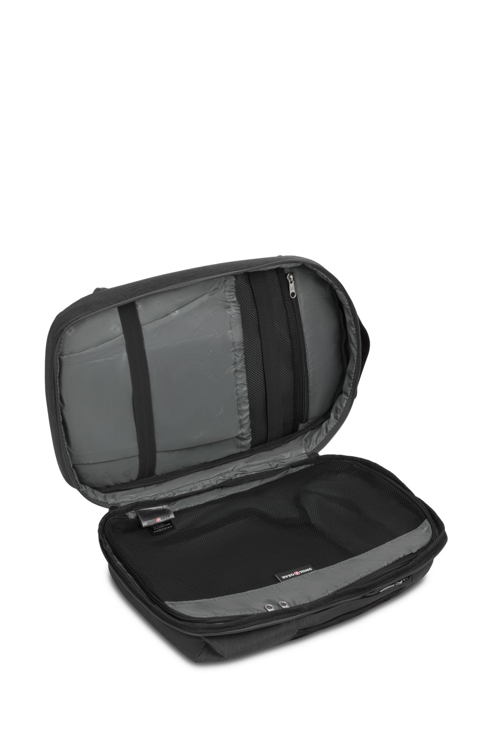 Swissgear 3555 Hybrid Laptop Backpack - Gray Interior slip pocket and zippered mesh pocket for added packing organization