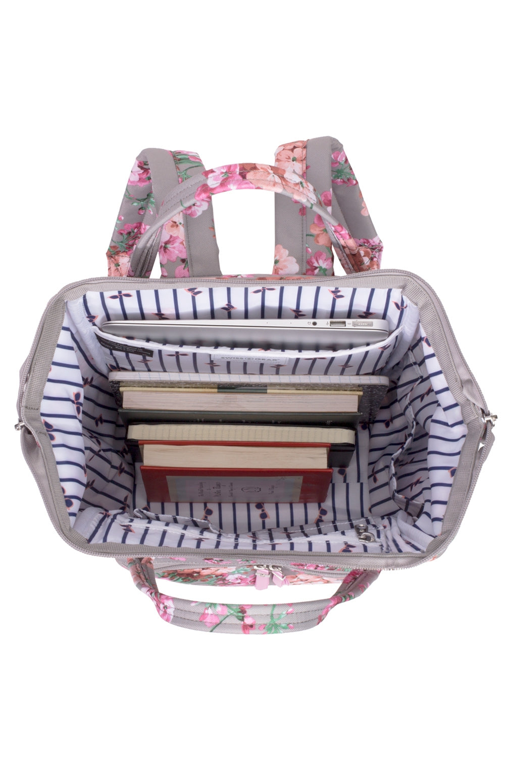 SWISSGEAR Artz Laptop Backpack - Grey Floral - 05