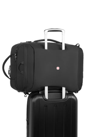SWISSGEAR 3615 Deluxe Travel Laptop Backpack - Black easily glide bag over carry-on’s retractable handle in either a vertical or horizontal orientation