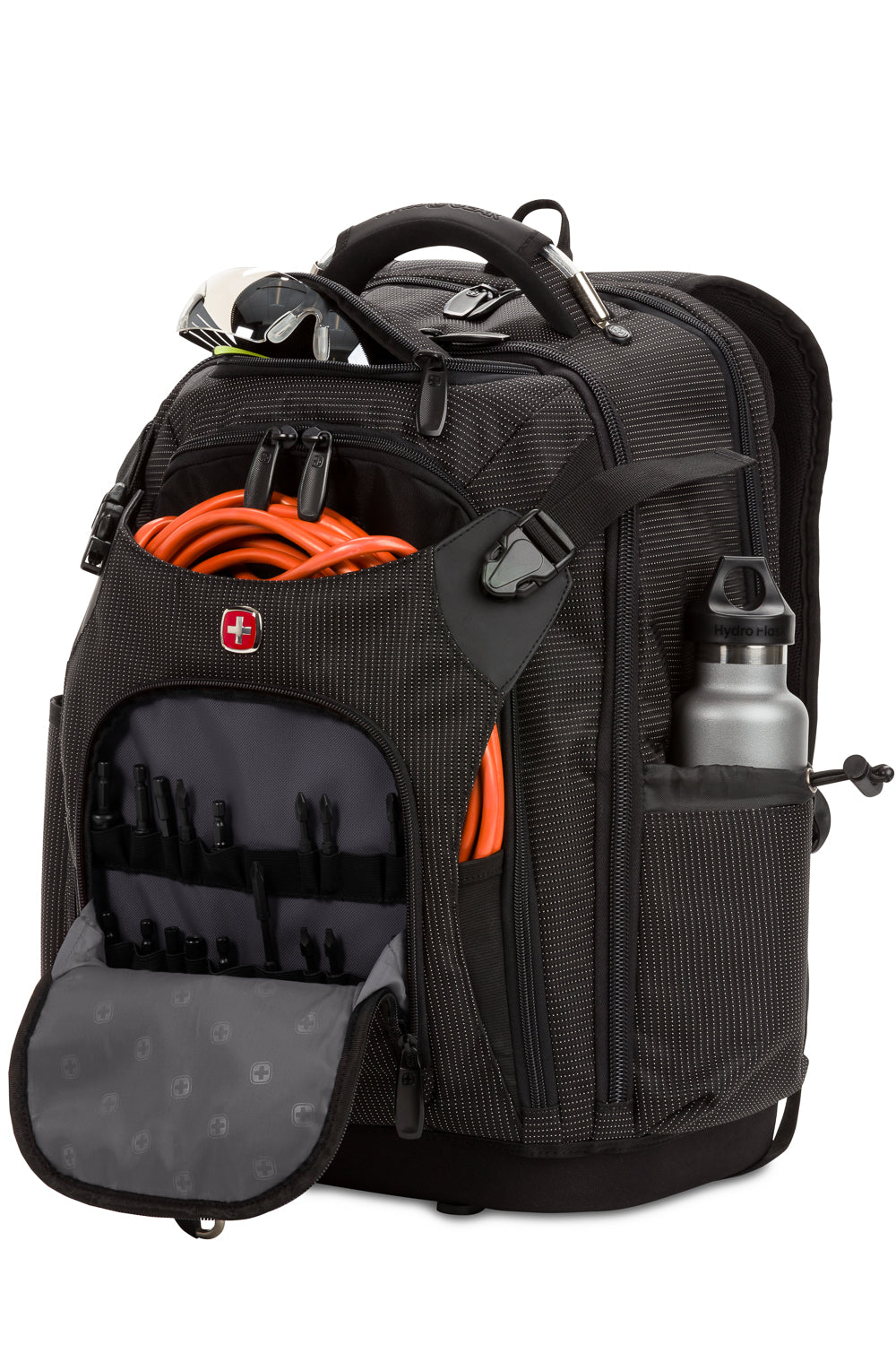 SWISSGEAR 3636 USB Work Pack Pro Tool Backpack - Black with White Dots