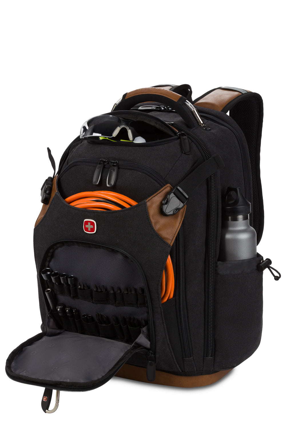 SWISSGEAR 3636 USB Work Pack Pro Tool Backpack - Black Canvas