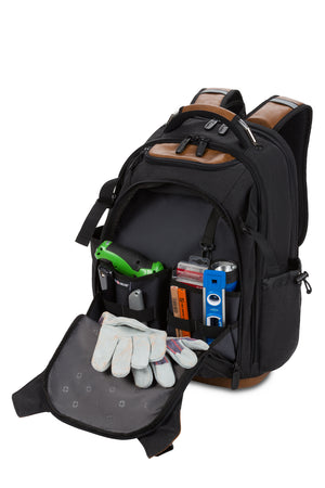 SWISSGEAR 3636 USB Work Pack Pro Tool Backpack - Black Canvas