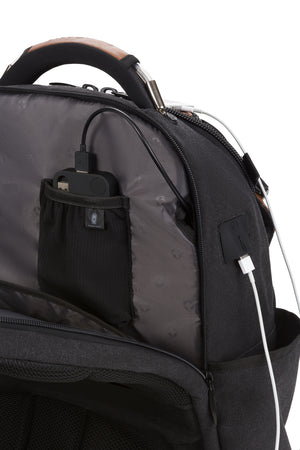 SWISSGEAR 3636 USB Work Pack Pro Tool Backpack - Black Canvas