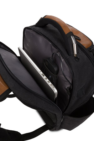 SWISSGEAR 3636 USB Work Pack Pro Tool Backpack Designated 17” padded laptop compartment with mesh power pack pocket 
