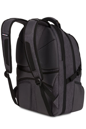 Swissgear 3760 ScanSmart Laptop Backpack with ergonomically contoured, padded shoulder straps with breathable mesh fabric for superior carrying comfort