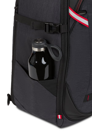 Swissgear 3766 USB Deluxe Travel Laptop Backpack - Charcoal - Elasticized side pocket