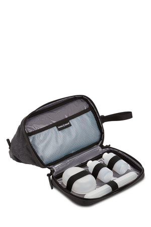 SWISSGEAR 3880 Deluxe Toiletry Bag Large, lay-flat zippered bottom compartment