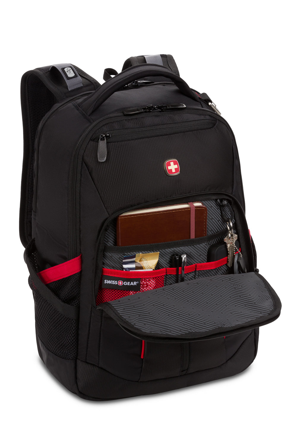 Swissgear 3906 Laptop Backpack - Organizer compartment with key/clip fob, slip pocket, and multiple divider pockets