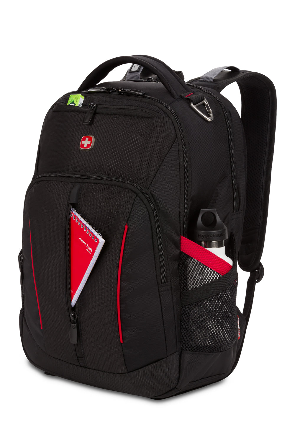 Swissgear 3906 Laptop Backpack - Twin-compartment side mesh pockets for two water bottles and more