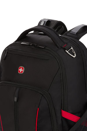 Swissgear 3906 Laptop Backpack - Padded top carry handle with side metal carabiner-style D-ring to attach gear to
