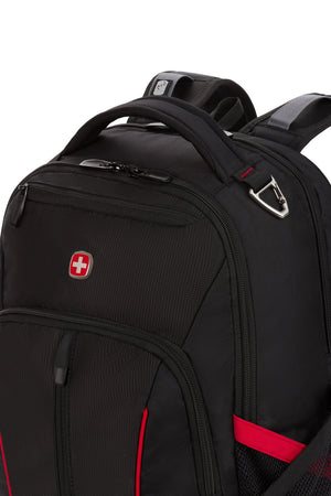 Swissgear 3906 Laptop Backpack - Padded top carry handle with side metal carabiner-style D-ring to attach gear to