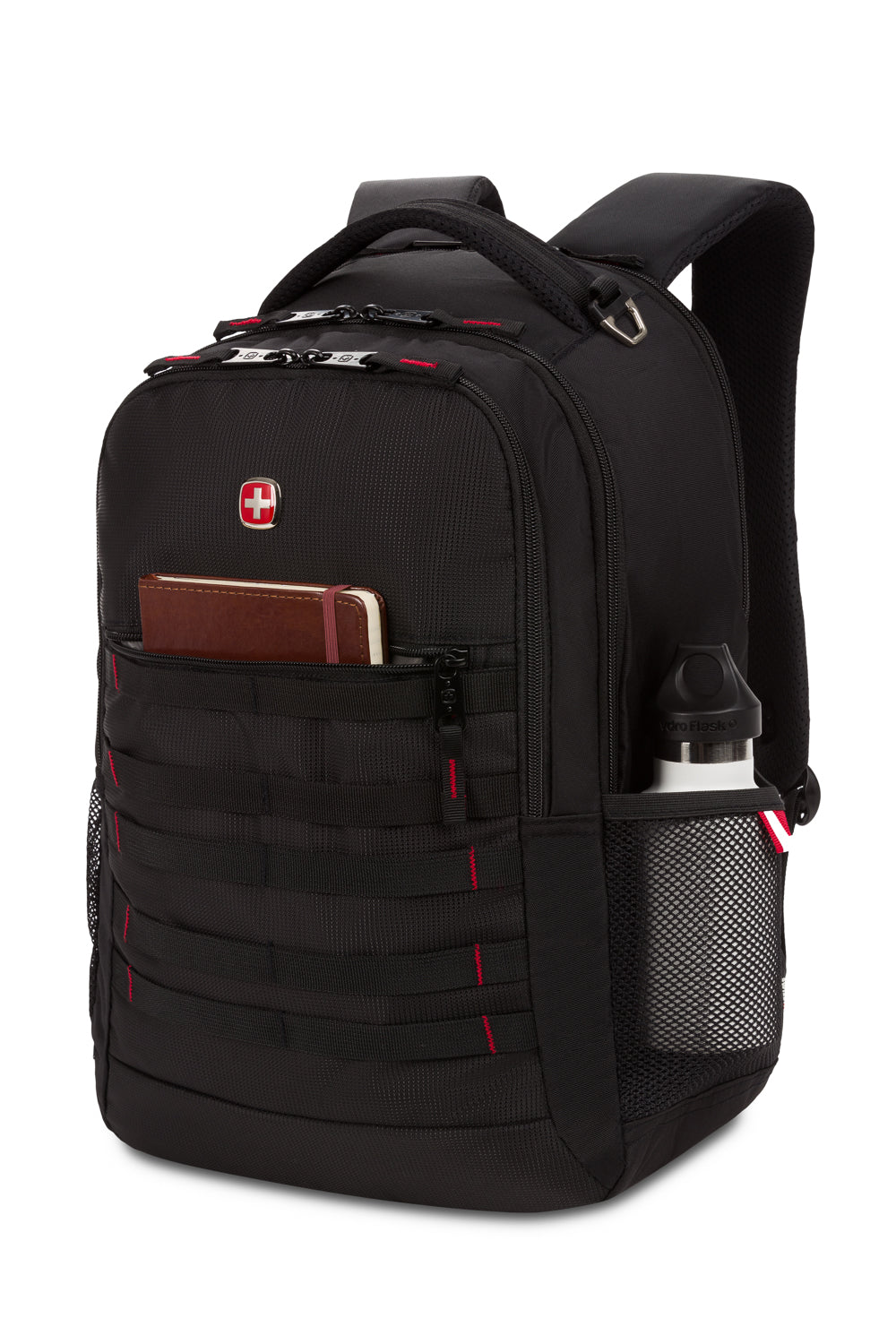Swissgear 3918 Laptop Backpack - 2 side water bottle pockets with reflective pull tabs