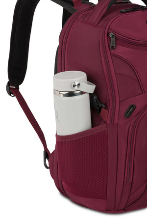 SWISSGEAR Mini 1900 ScanSmart Laptop Backpack in Pomegranate
