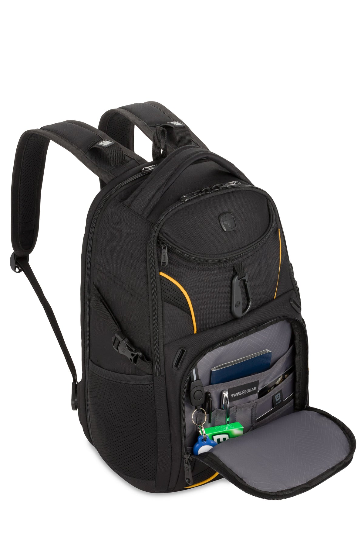 SWISSGEAR Mini 1900 ScanSmart Laptop Backpack - Black/Gold - 05