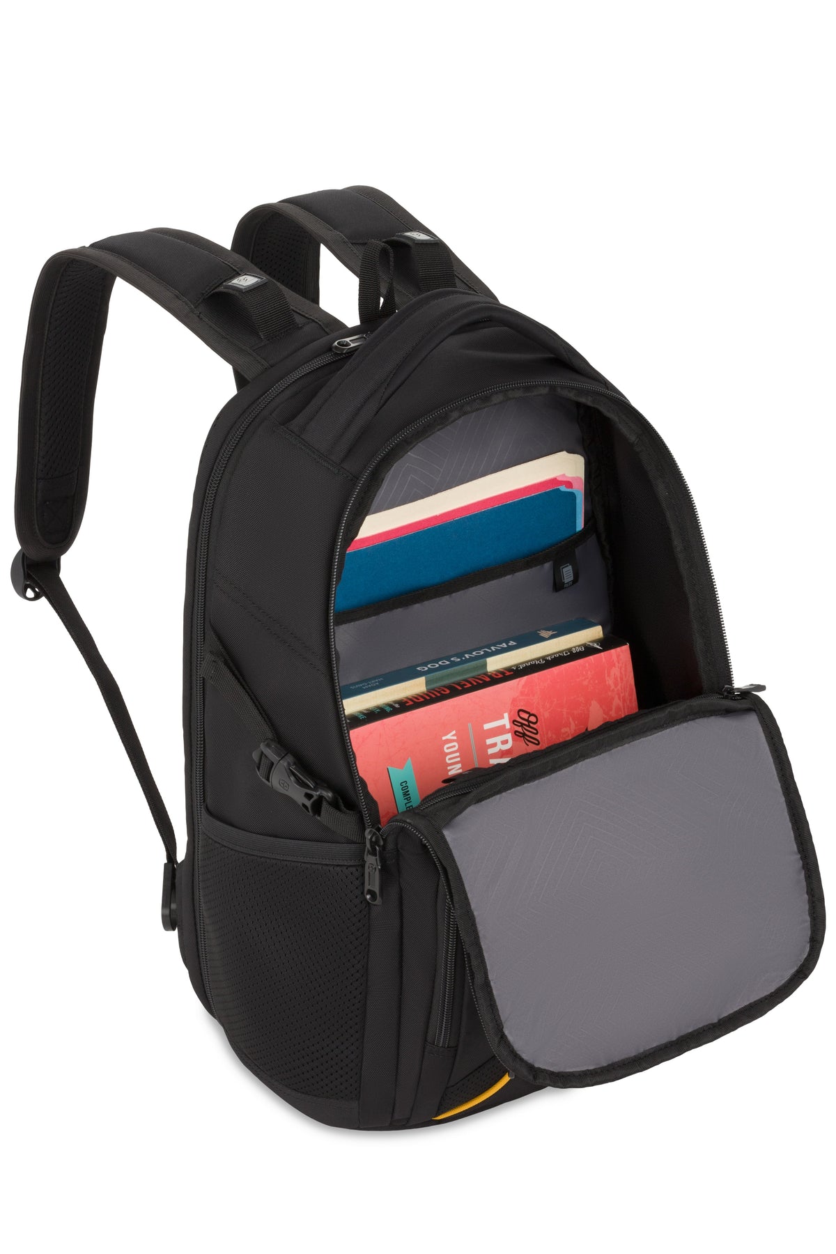 SWISSGEAR Mini 1900 ScanSmart Laptop Backpack - Black/Gold - 06