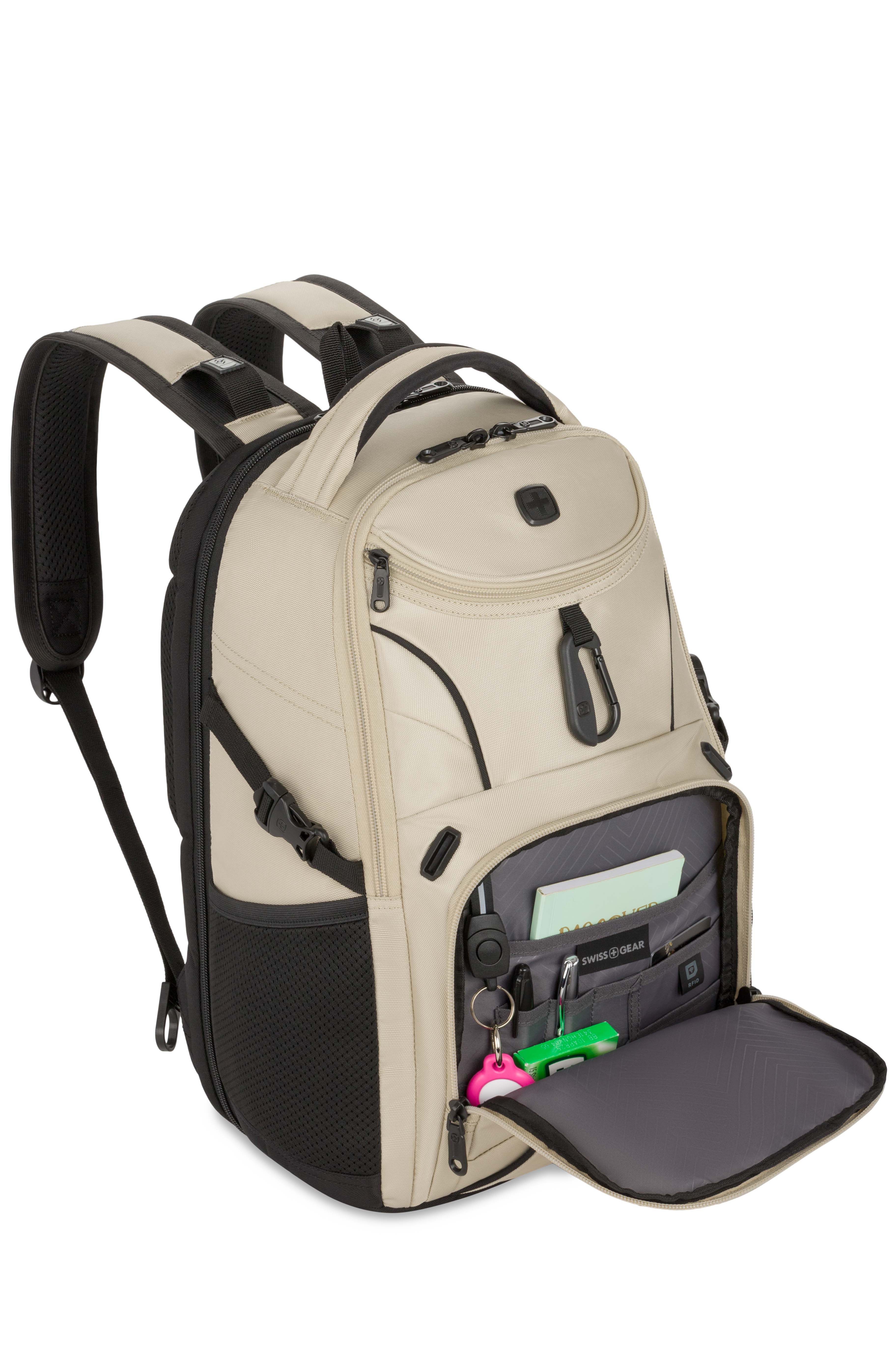 SWISSGEAR Mini 1900 ScanSmart Laptop Backpack in Light Grey