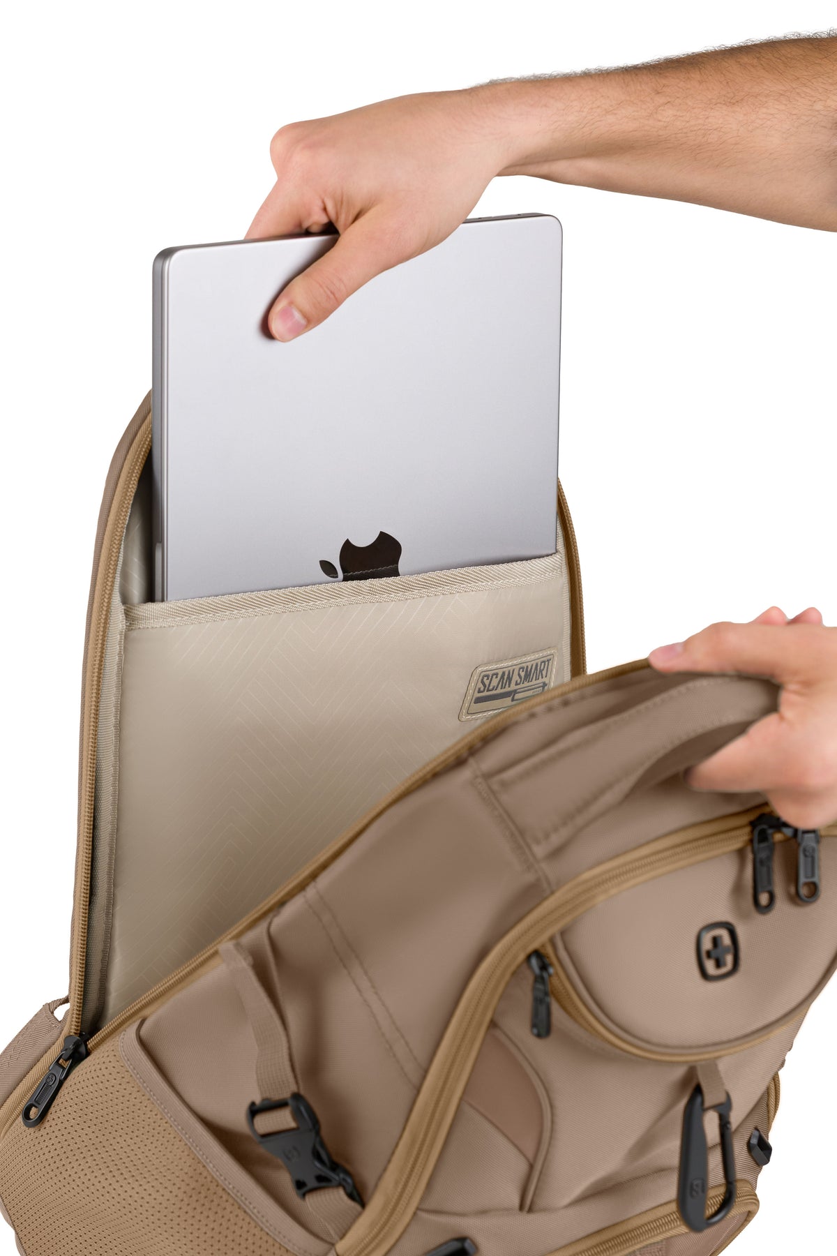 SWISSGEAR Mini 1900 ScanSmart Laptop Backpack - Caramel - 08