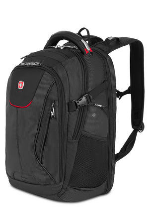 SWISSGEAR Travel Tech Elite USB ScanSmart Laptop Backpack in Black/Red