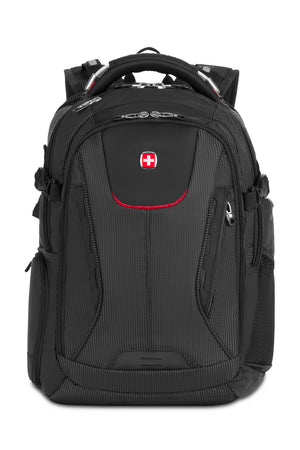 SWISSGEAR Travel Tech Elite USB ScanSmart Laptop Backpack in Black/Red