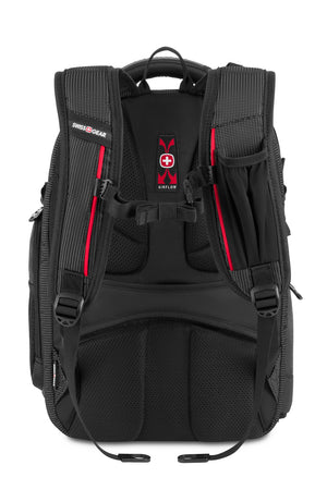 SWISSGEAR Travel Tech Elite USB ScanSmart Laptop Backpack in Black/Red