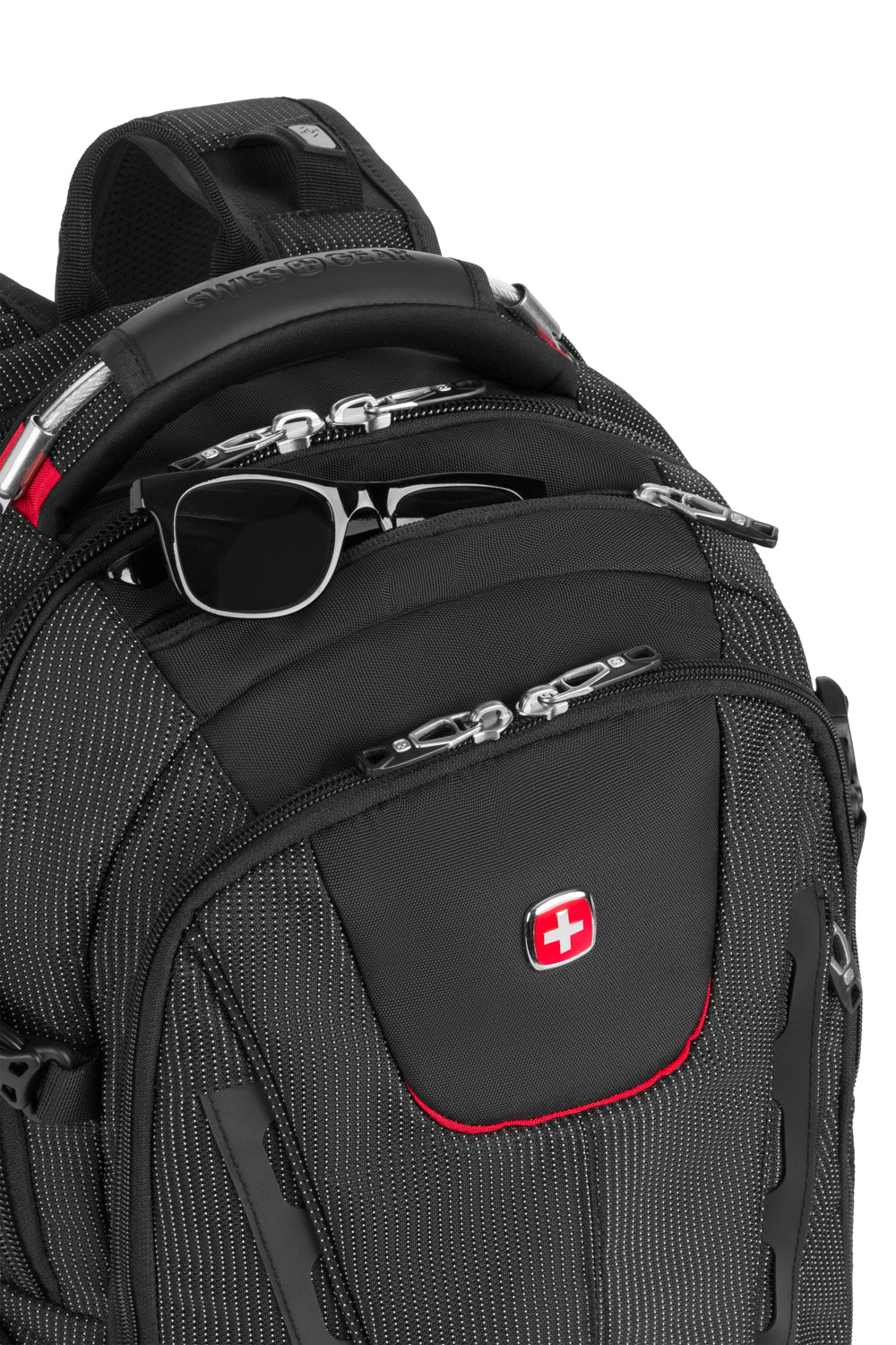 SWISSGEAR Travel Tech Elite USB ScanSmart Laptop Backpack - Black/Red - 32