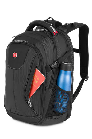 SWISSGEAR Travel Tech Elite USB ScanSmart Laptop Backpack in Black/Red