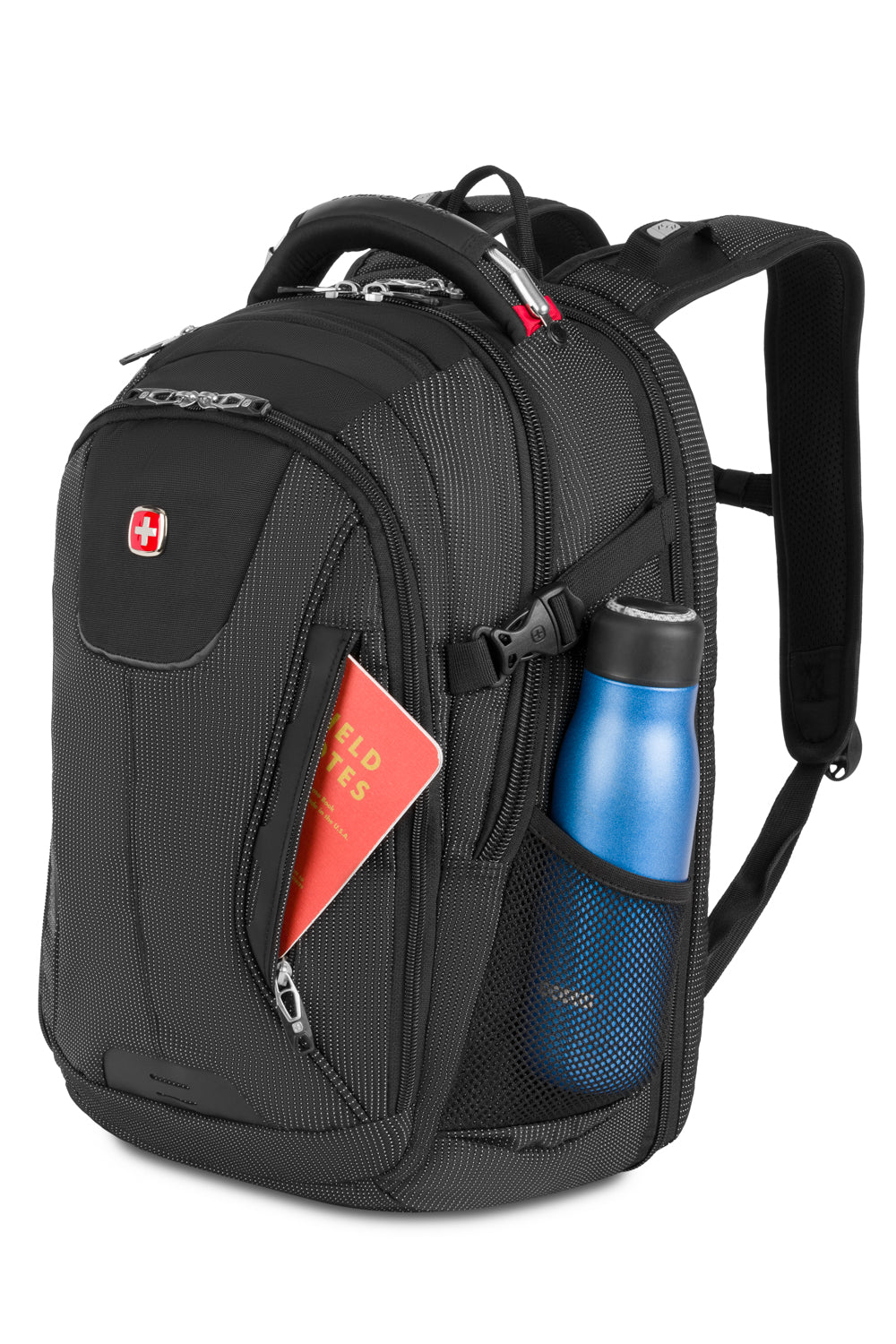 SWISSGEAR Travel Tech Elite USB ScanSmart Laptop Backpack - Black/Red - 18